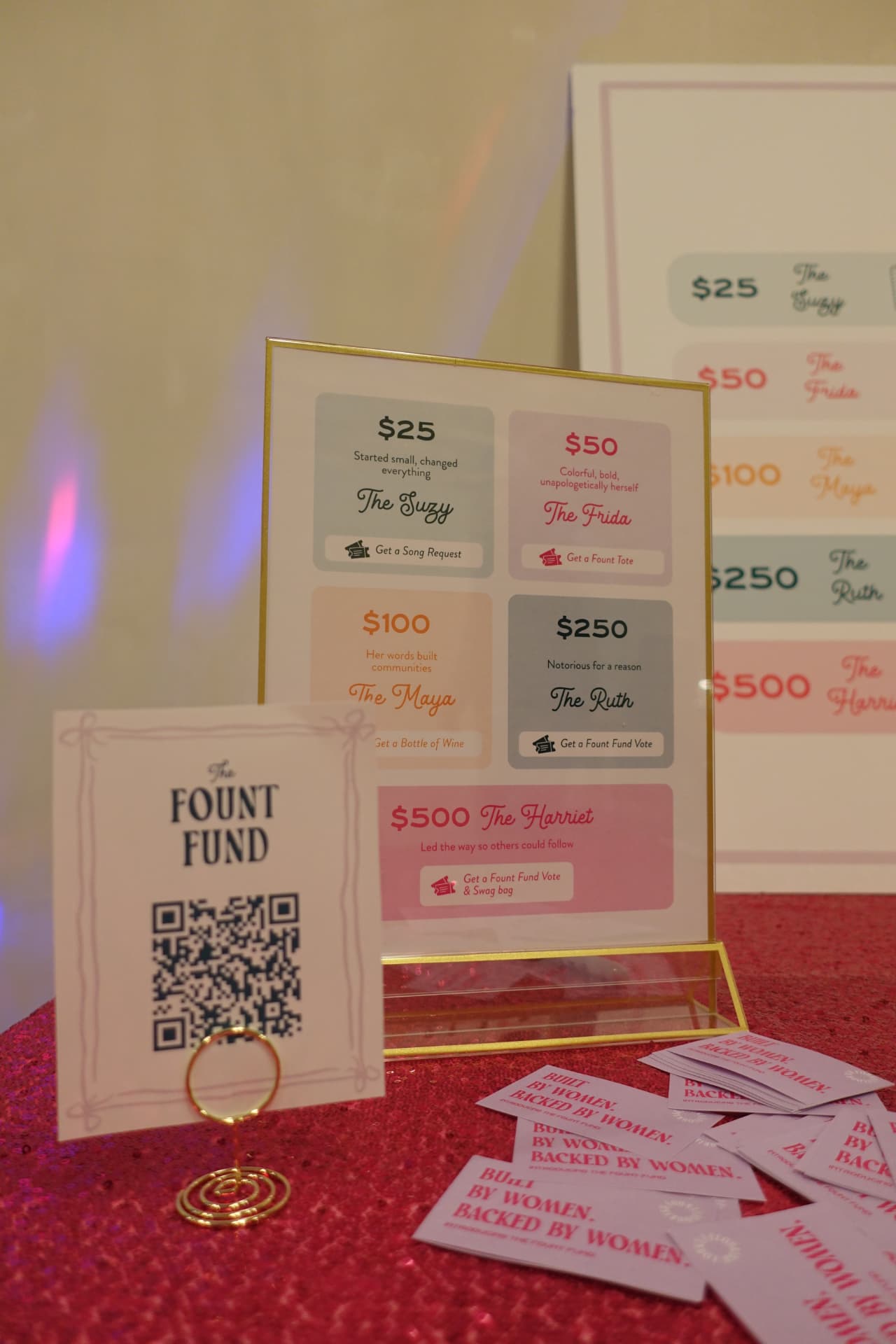 Giving levels on display at The Fount Fund launch party